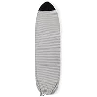 51buyoutgo Surfbrett-Sockenabdeckung, 2,1 m, schnell trocknend, Stretch-Surfbrett-Tasche mit Kordelzug und gepolstertem Nasenschutz, Surfzubehör, Paddel-Surfboard-Hülle, 200 x 50 cm, Schwarz