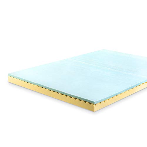 Zinus 4 Inch Swirl Gel Cooling Memory Foam Mattress Topper / Cooling, Airflow Design / Certipur-Us Certified, Queen #TOP6
