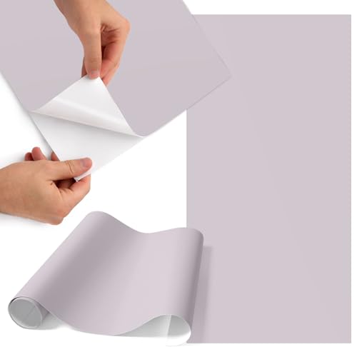 Papel adhesivo lila claro mate decorativo para puertas de armarios 2