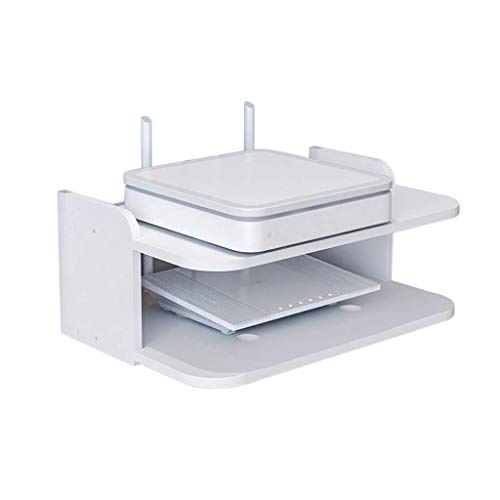 Estante de almacenamiento para router en cocina o dormitorio minimalista libre de cables