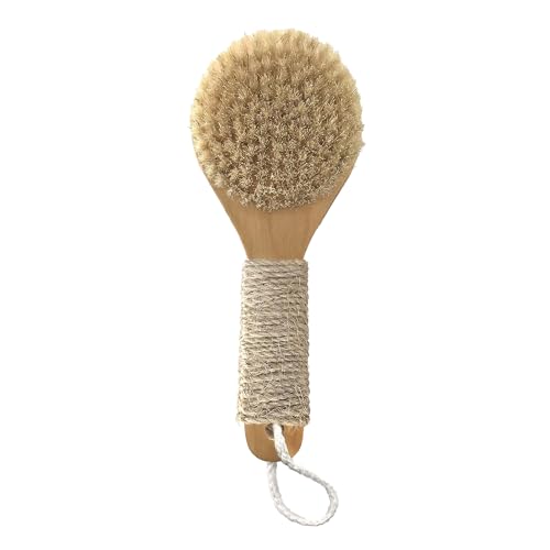 Esker Dry Brush | Lymphatic Drainage Massager and Exfoliating Body Scrubber | Body Scrubber Exfoliator | Natural Bristles | Daily Shower and Bath Ritual