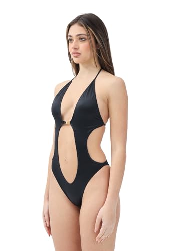 Monokini noir femme amincissant pour affiner la silhouette