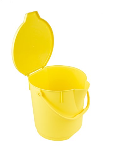 Hillbrush MBK15/SETY Hygiene - Cubo con tapa (12 L), color amarillo