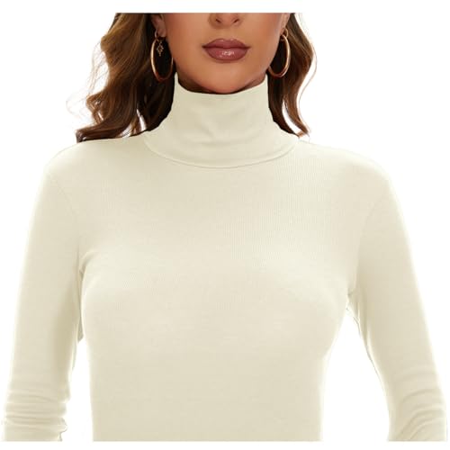 Image of Ribbed Turtleneck Dress Long Sleeve Sexy Bodycon Dresses