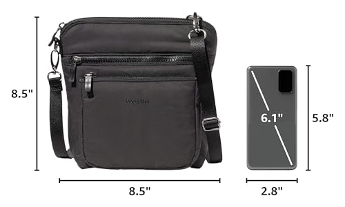Image of Baggallini Modern Pocket Crossbody Bag for Women, 8.5 inchx8.5 inch Handbag Purse with RFID, Lightweight Water-Resistant