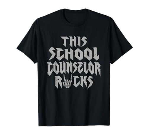 This School Counselor Rocks Rock Music Lover T-Shirt