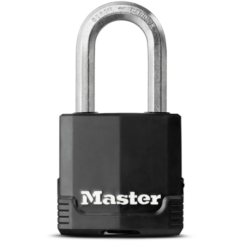 Master Lock M115EURDLF - Vorhängeschloss 50mm - Rostschutzüberzug - achtkantiger Borcarbid-Bügel...