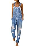 Feature : Damen Kurz Jeanslatzhose Denim Overall Jumpsuit Playsuit Jeans Hosenanzug Romper/ Damen Latzhose Jeans Lange Hose Denim Overall Jumpsuit Playsuit.