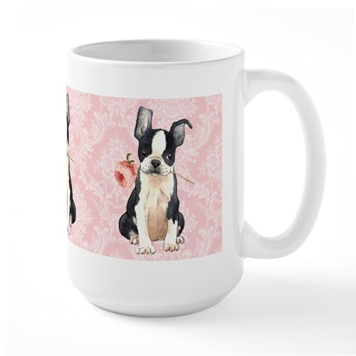 Taza grande de cerámica Boston Terrier 15 oz miniatura 1