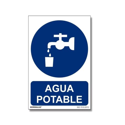 Señal Agua Potable Con Tintas Uv | Adhesivos De Vinilo - 100 X 150 Mm En Oferta Normaluz Rd26617 - Señal Adhesiva Agua Potable Adhesivo De Vinilo 10X15 Cm Con Cte, Ripci