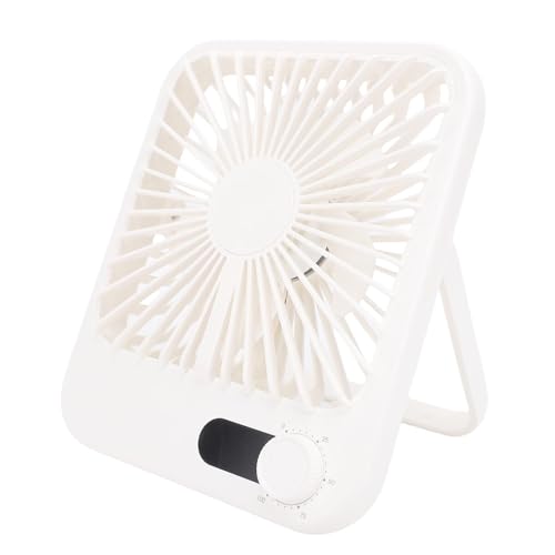 OEBUAFI Ventilador de Escritorio Pequeño, USB Portátil Personal de 100 Velocidades Recargable con Pantalla LED, Ventilador de Mesa Plegable Silencioso para Oficina, Dormitorio, Viajes,