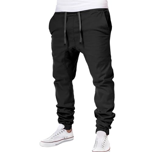 Men's Chino Joggers Casual Stretch Pants with Pockets Slim Fit Elastic Waistband Casual Pants for Work Travel3