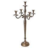 Maße (ca.): Höhe: 80 cm. Breite: 42 cm. Tiefe: 42 cm. Passende Kerzen: ø 2,2 cm. Fuß: ø 16,5 cm. Gewicht ca.: 2,2 kg. Kerzenleuchter sind ein Überbleibsel aus längst vergangenen Zeiten. Warum wir diese immer noch benutzen? Ganz einfach: Kerzenständer...