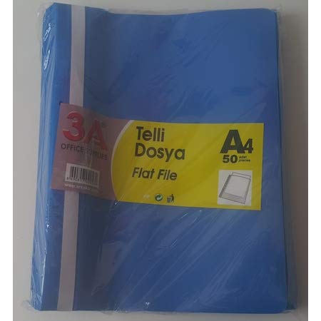 3A TELLİ DOSYA MAVİ 50 Lİ