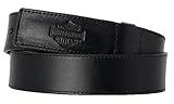 Harley-Davidson Men's Tool Master Bar & Shield Genuine Leather Belt - Black (36)