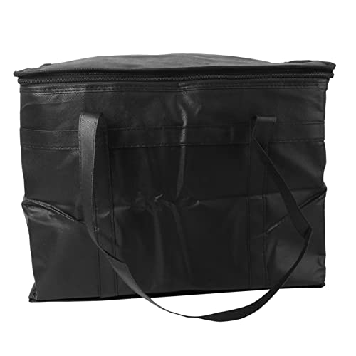 KOMBIUDA Bolsa Térmica Reutilizable Aislante con Cierre de Bolsa Isotérmica Resistente para Comida Picnic y Almacenaje Fresco Color Negro