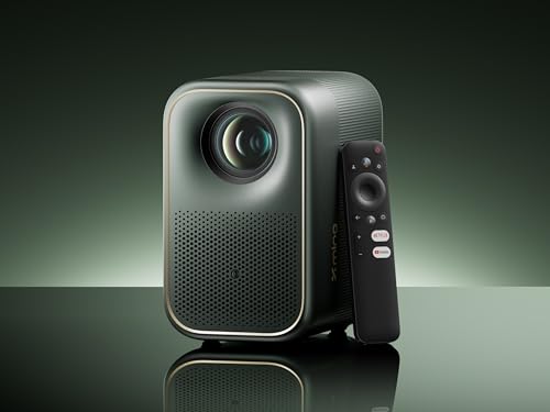 公式Google TV モバイルスマートプロジェクターTV搭載 Netflix公式ライセンス【フルHD /500 ISOルーメン / 10,000+アプリ利用可能/音声制御/オートフォーカス/最大120インチ / 10Wスピーカー(Powered by B