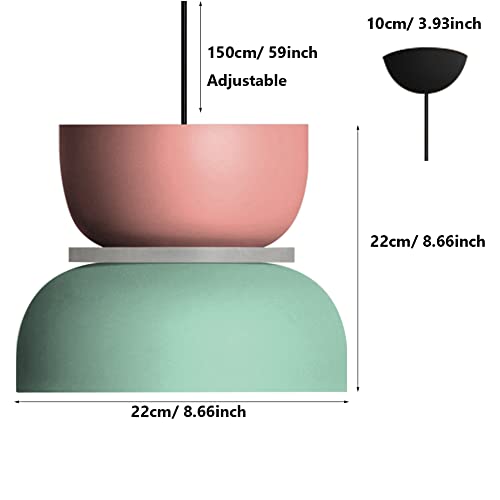 Iluminación colgante macaron moderna y lámparas decorativas de techo para restaurante 3