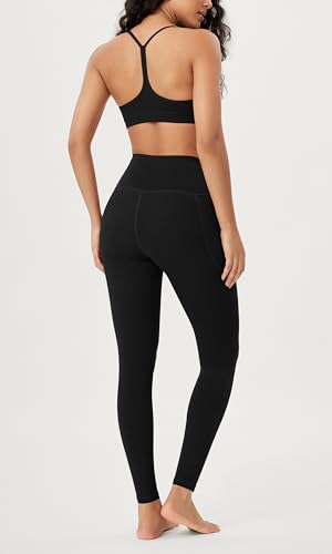 ODODOS Cloud Feeling Gathered Cross Waist Leggings with Pockets for Women 25" / 28" Crossover Lounge Yoga Pants3