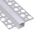 Produktbild .one-bath LED Trockenbauprofil 2m I LED Rigips Profil I 1x2m gerade I Alu Trockenbaueckprofil für LED-Streifen I Aluprofil I Decke I Wand