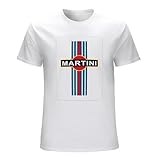 Casual fashion, adult shirt Martini Racing Car Vintage Retro T Shirt T-Shirt White L