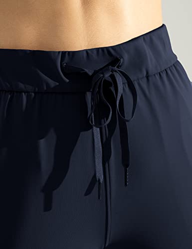Image of AJISAI 7 /8 Joggers Travel Pants with Pockets Lounge Casual Stretch Workout Pants for Women