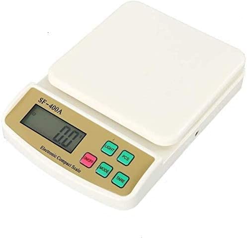 Electronic Scales High Precision Scale Digital Kitchen Weighing ABS Plastic Food LCD Number is Green The Display Clear for Store Restaurant (5kg/1g) ()