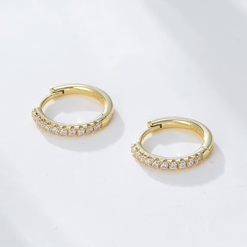 Créoles pour femmes rondes en zircon doux : petites boucles d'oreilles légères mode - 6