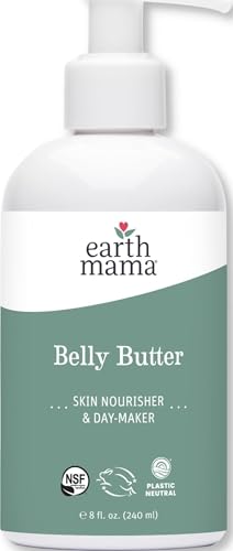 Image of Earth Mama - Belly Butter - 8 fl oz | Maternity Moisturizer for Dry Skin, Lotion for Pregnancy and Postpartum Recovery, Body Cream with Aloe, Fragrance Free