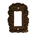 Cast Iron Single Rocker Switch Cover GFI Brown