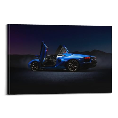 Aventador voiture de course poster NIZIEE en toile premium pour un rendu artistique haut de gamme
