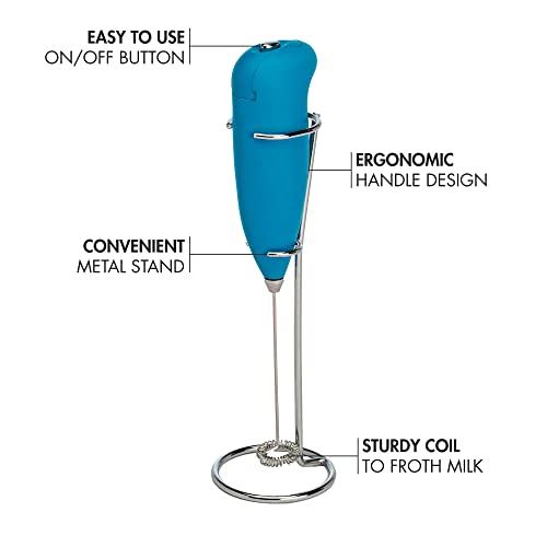 Primula Milchaufschäumer mit Ständer, Handbesen, Getränkeschäumer, Mini Mixer für Kaffee, Frappe, Bulletproof, Matcha… – Bild 3