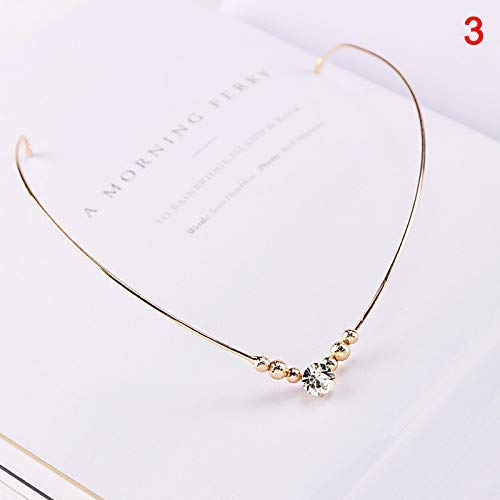 Mkiki Girls Back Hold Headbands Alloy Rhinestone Hair Bands Vintage Bridal Headbands (3)