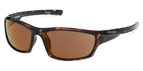 Harley-Davidson Women's Racer Square Sunglasses, Dark Havana Plastic Frames