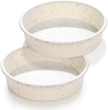 Vinino 6 Inch Silicone Round Cake Pan with Metal Reinforced Frame Set of 2, Nonstick Silicone Springform Pan for Baking Suitable for Making Layers, Cheese & Chocolate Cakes - Thumbnail 3