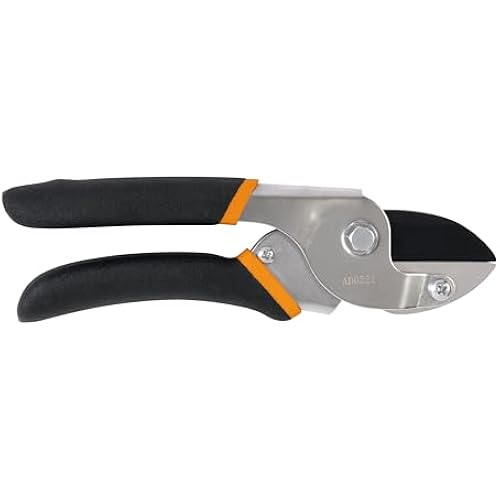 Fiskars Power-Lever Anvil Pruning Shears, 5/8" Cut Capacity Garden Clippers