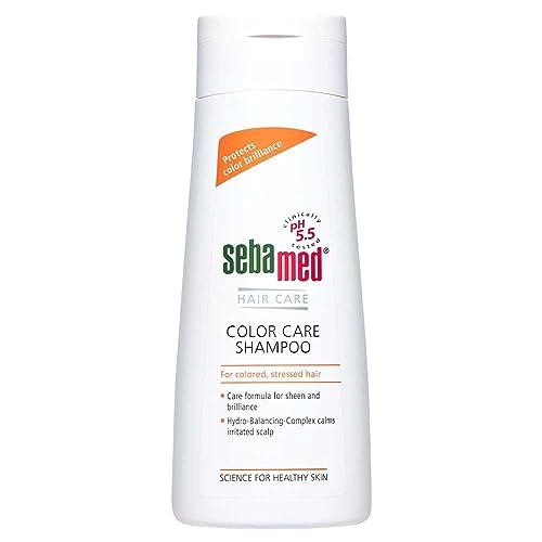 Sebamed Champú Color - 200 ml Champú para cabello teñido y decolorado, Complejo reparador que estabiliza la estructura del cabello, lavar y proteger el cuero cabelludo y el cabello