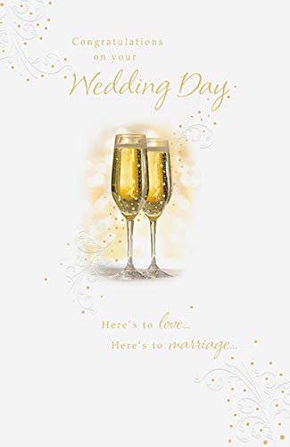 Designer Greetings Hochzeitskarte – Mit Glitzer, Orangefarben-gelb, Für Jubiläum & Feiern
