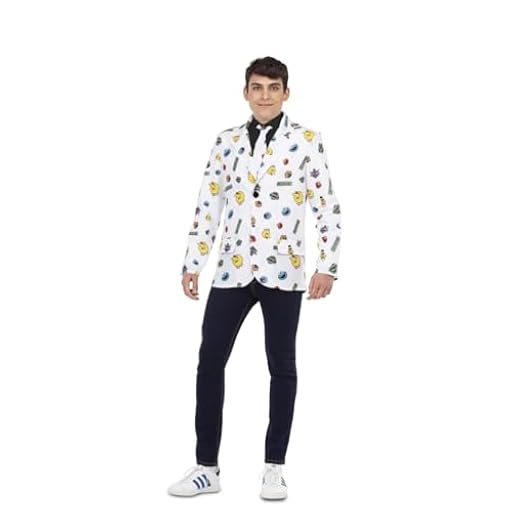 My Other Me - Chaqueta unisex para adulto Sesame Street blanca con chaqueta y corbata talla ML. Perfecta para los amantes de la nostalgia con un toque divertido en cualquier ocasión | Ya disponible en tu tienda friki favorita! En mundofriki.es!