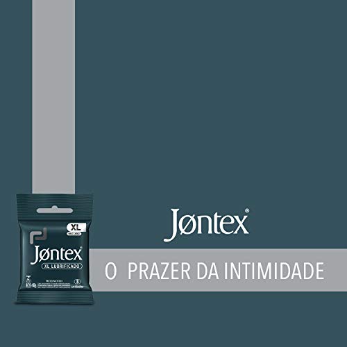 Preservativo Jontex XL Lubrificado Camisinha 3 unidades, Jontex, Branco, XL