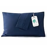 Bedsure Navy Pillowcase Set - Queen Size (20 x 30 inches) Bed Pillow Cover - Brushed Microfiber, Wrinkle, Fade & Stain Resistant - Envelop Closure Pillow Case Set of 2