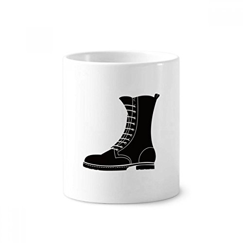 Mug Blanc 350 ml Homme Noir avec Porte-Stylo Motif Bottes