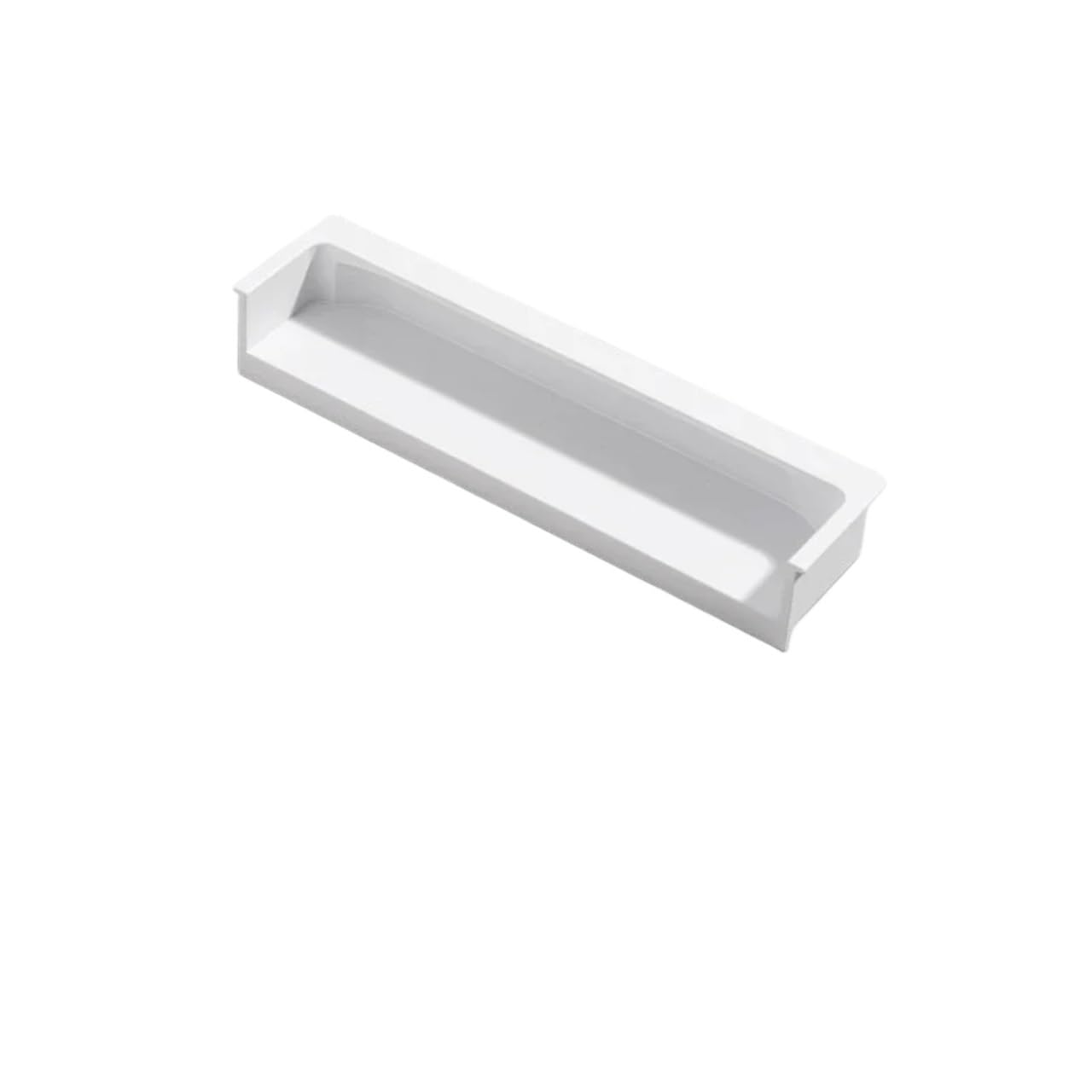 Mohuied Supreme White 120Mm Recessed Handle Light Luxury Same Color Dark Button Handle Skin Texture Slotted Embedded Cabinet Door Drawer(Supreme White 120Mm)