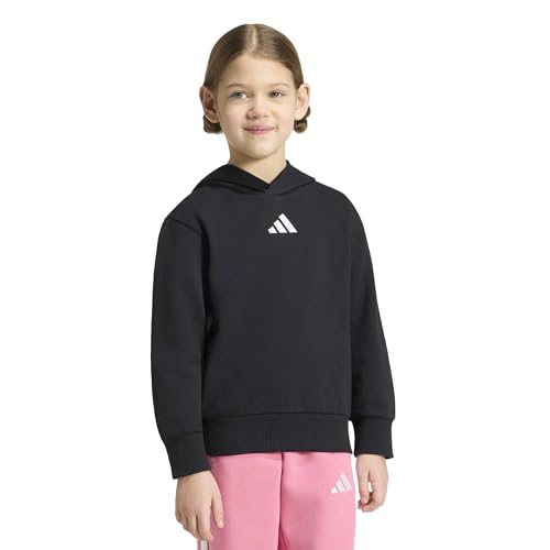 adidas Unisex Kinder Essentials Hoodie Sweatshirt, Black/White, 6-7 Years – Ansicht 4