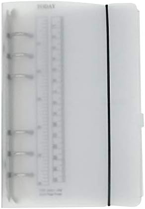Refiller for 21cm Plastic A5 6-Holes Cover Round Ring View Binder File Folder (A5 Today Ruler 02 Black, 1 Package)