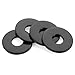 M6 Black Flat Washers (6.3mm ID, 17.7mm OD, 1.9mm Thick) for Screw Fasteners, 304 Stainless Steel, 50 PCS