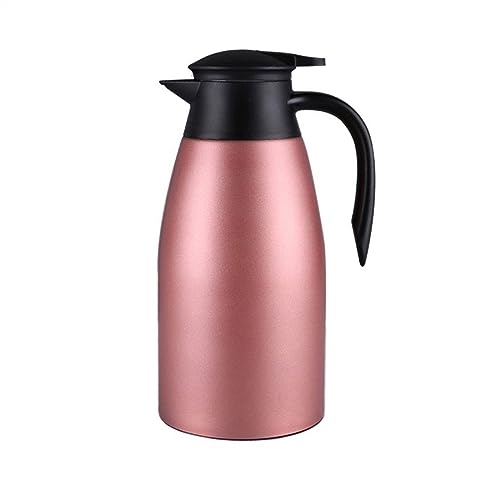 BWCKMTSC Frasco de vacío 1.6L/2L Botella de agua caliente de acero inoxidable 304 de gran capacidad Botella aislada de doble capa Botella de agua caliente para el hogar al aire libre Hervidor de agua