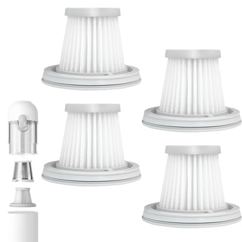 4 Stück Hepa-Filter Für Xiaomi Miji,Ersatz Hepa-Filter Ersatzteile,HepaFilter Staubsauger,Cleanmaxx Ersatzteile,Filter Cleanmaxx,HepaFilter,Für Xiao-Mi Mijia Mini Handstaubsauger Ssxcq01xy