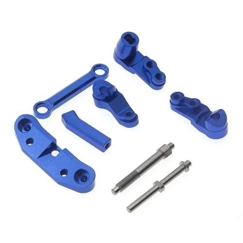 Pièces mise niveau Losi 22S 2WD sct - Kit direction aluminium bleu pour voiture 1/10