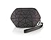 Pryzm Makeup Bag for Women - Cosmetic Pouch with Wristlet - Toiletry Organizer Purse - Luminous, Glow in the Dark, Reflective, Geometric & Holographic design